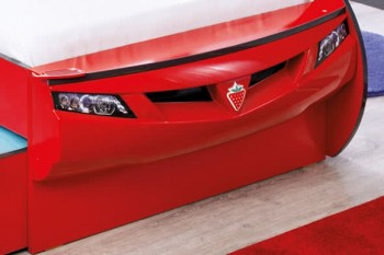 CARBED Кровать-машина Coupe с выдвижной кроватью Red 20.03.1306.00 в Нюрбе - nyurba.mebel54.com | фото