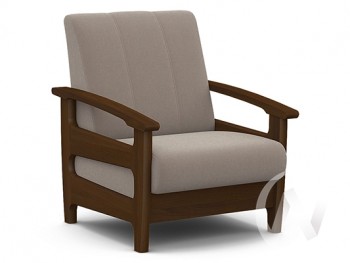 Кресло для отдыха Омега (орех лак/CATANIA COCOA) в Нюрбе - nyurba.mebel54.com | фото