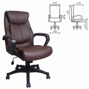 Кресло офисное BRABIX Enter EX-511 (коричневый) в Нюрбе - nyurba.mebel54.com | фото