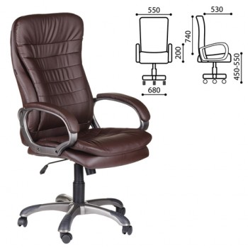 Кресло офисное BRABIX Omega EX-589 (коричневое) в Нюрбе - nyurba.mebel54.com | фото