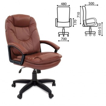 Кресло офисное BRABIX Trend EX-568 (коричневый) в Нюрбе - nyurba.mebel54.com | фото