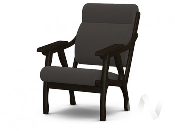 Кресло Вега-10 (венге лак/ULTRA GRAFIT) в Нюрбе - nyurba.mebel54.com | фото