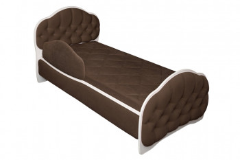 Кровать 170 Гармония 08 Шоколад (мягкий бортик) в Нюрбе - nyurba.mebel54.com | фото