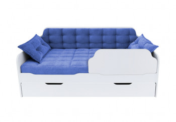 Кровать 170 серии Спорт Лайт 1 ящик 85 Синий (подушки) в Нюрбе - nyurba.mebel54.com | фото