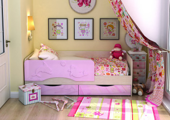 Кровать Алиса КР-812 1,6 Белфорд/Розовый металлик в Нюрбе - nyurba.mebel54.com | фото