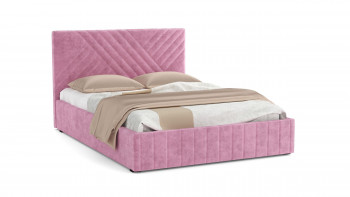 Кровать Гамма ш. 1400 (без основания для хранения) (велюр тенерифе розовый) в Нюрбе - nyurba.mebel54.com | фото