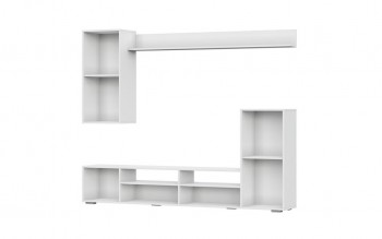 Мебель для гостиной МГС 4 (Белый/Цемент светлый) в Нюрбе - nyurba.mebel54.com | фото