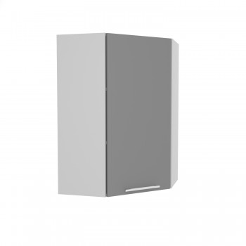 Ройс ВПУ 600 Шкаф верхний угловой высокий (Графит софт/корпус Серый) в Нюрбе - nyurba.mebel54.com | фото