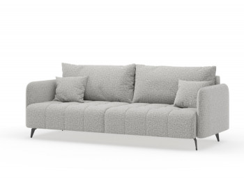 Валериан диван трёхместный прямой Светло-серый, ткань RICO FLEX 108 в Нюрбе - nyurba.mebel54.com | фото
